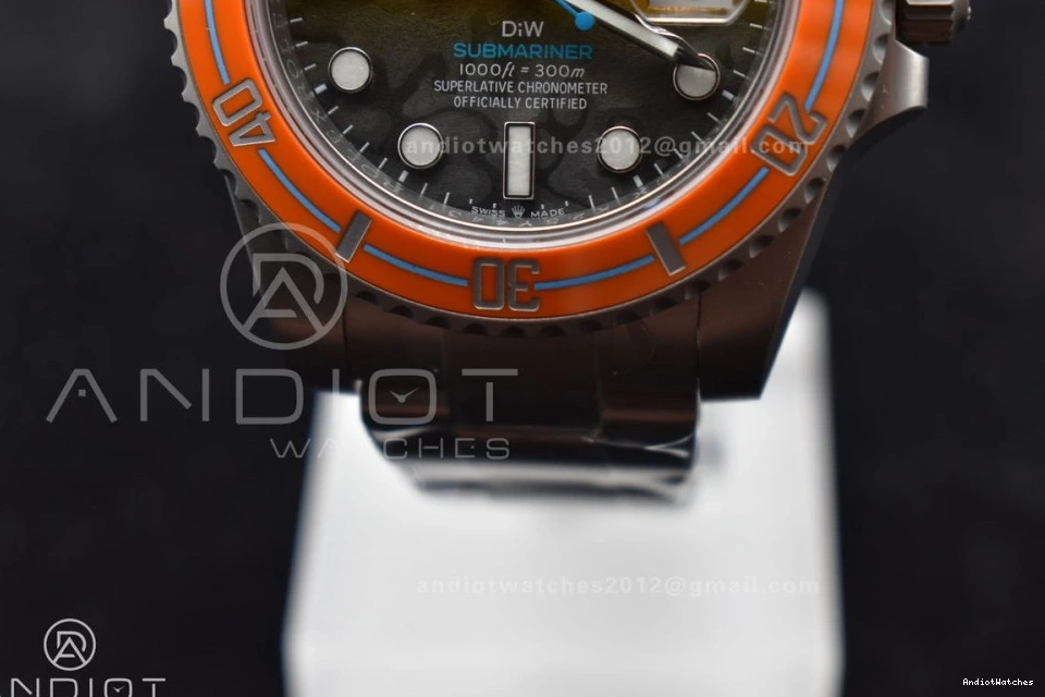 Submariner on Best Bezel 1:1 Stretchable Sandblasted Bracelet Dial Orange SS DIW Edition Orange VSF Black VS Ceramic 1161 0403